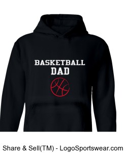 Adult Basketball Dad Hooded Sweatshirt Design Zoom